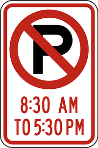 No parking from 8:30 am to 5:30 pm