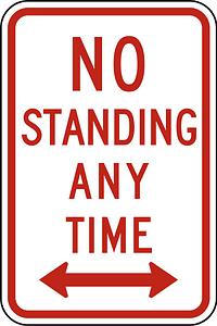 No standing any time