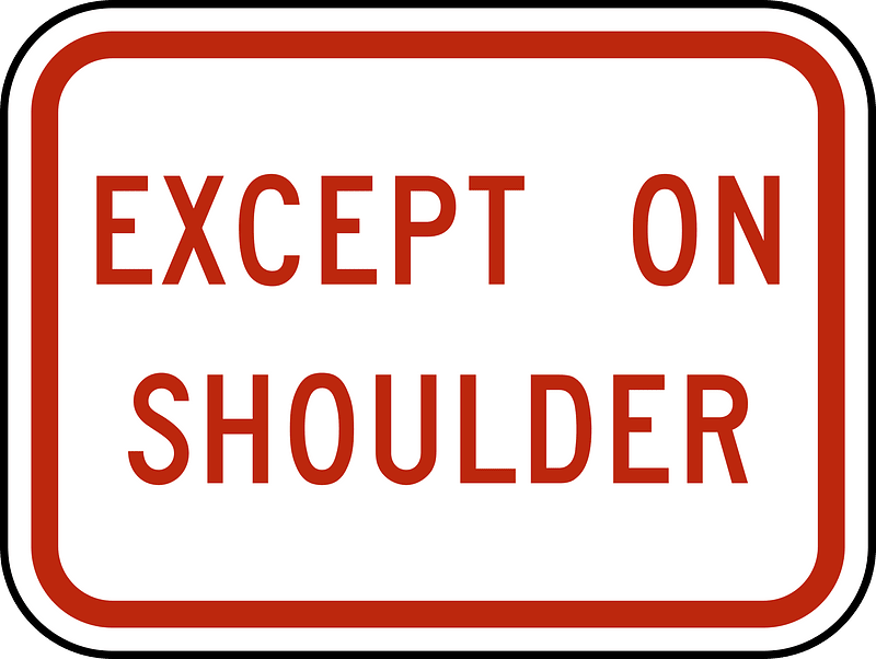 Except on shoulder plaque