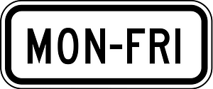Day(s) of the week (plaque)