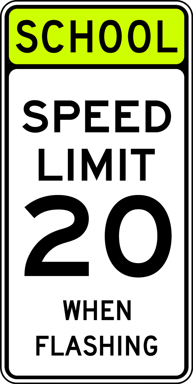 School speed limit when flashing