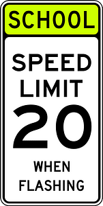 School speed limit when flashing