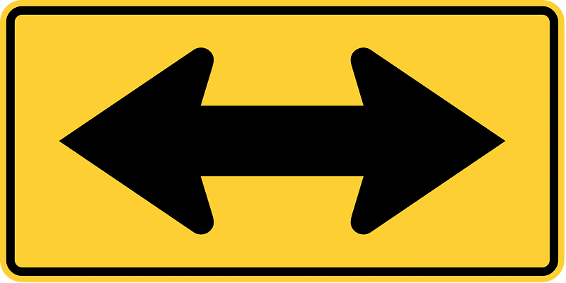 Two direction large arrow
