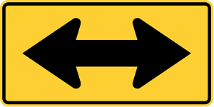 Two direction large arrow