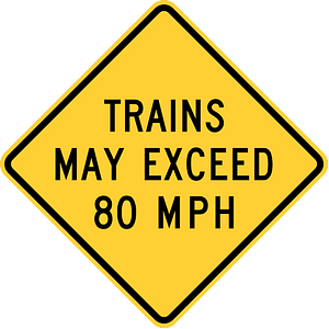 Trains may exceed 80 mph
