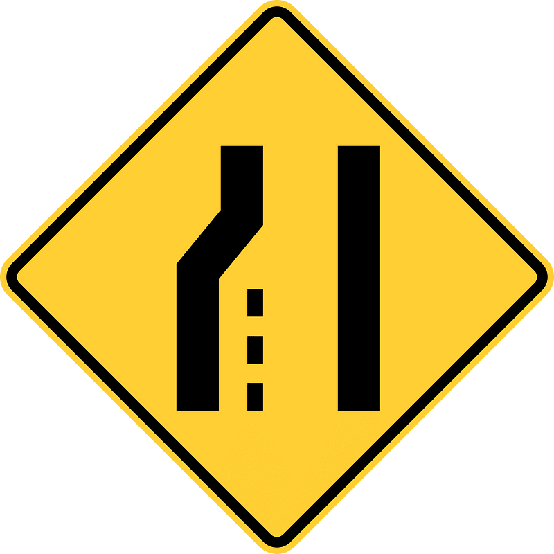 Lane ends