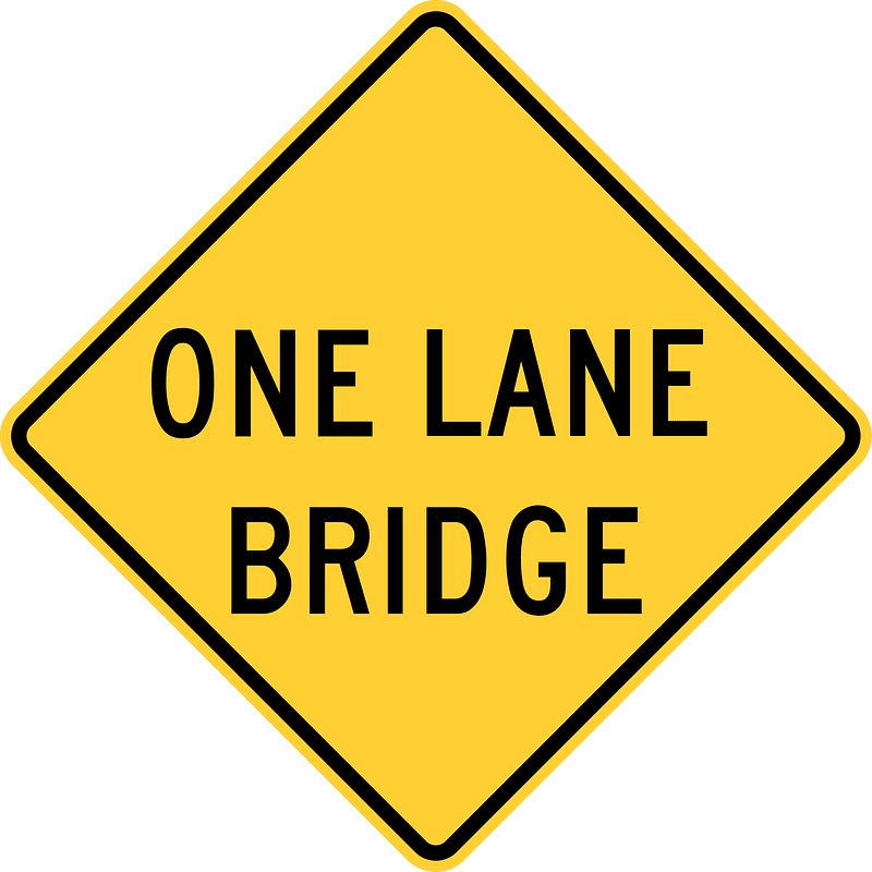 One lane bridge