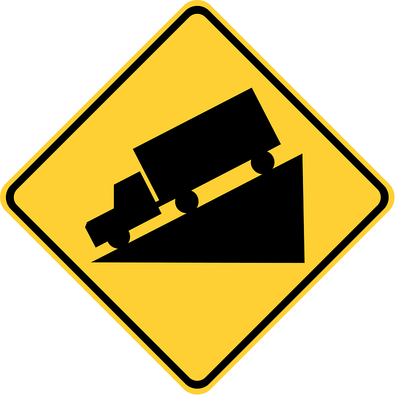 Steep grade/hill