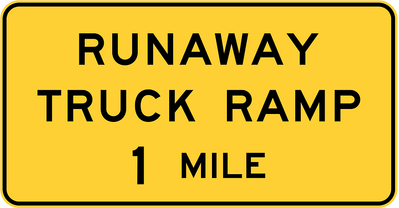 Runaway truck ramp (advance)