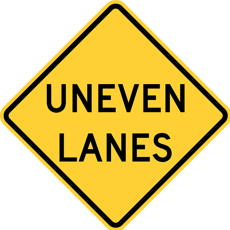 Uneven lanes
