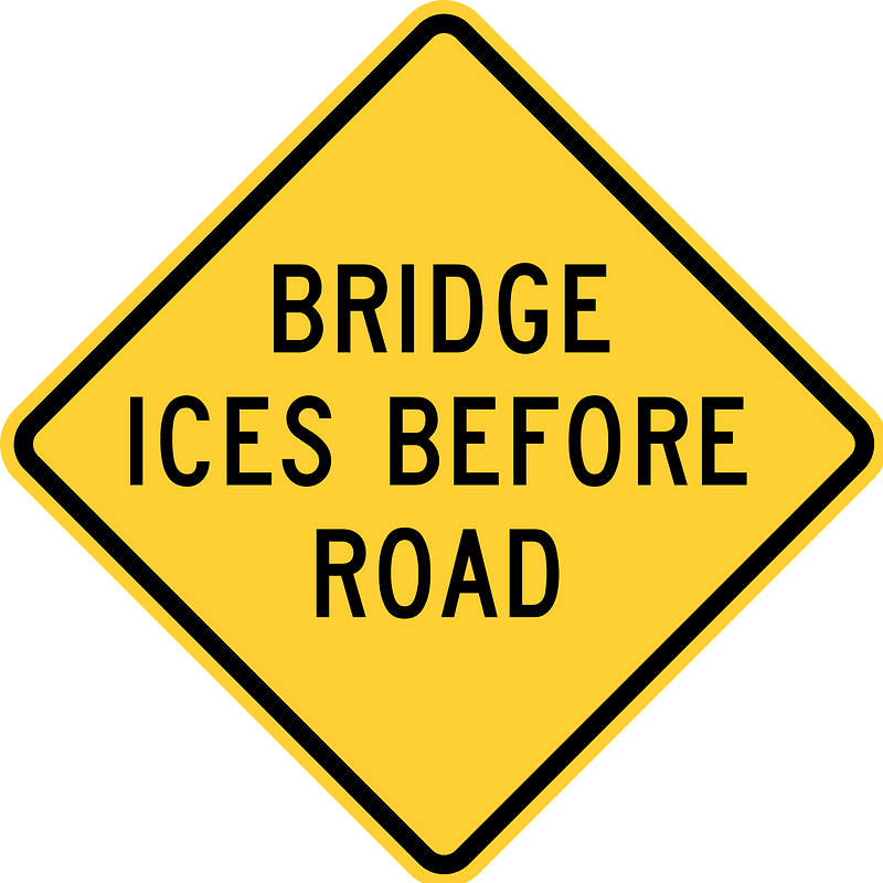 Bridge ices before road