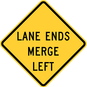 Merging traffic (through street)