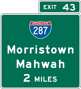 Interchange advance guide, New Jersey