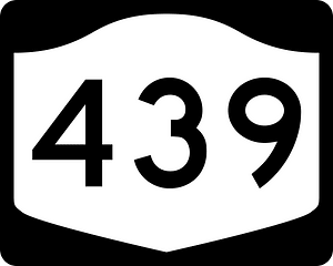 Three-digit state route shield, New York