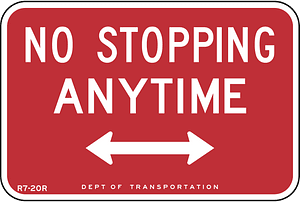No stopping any time, New York City