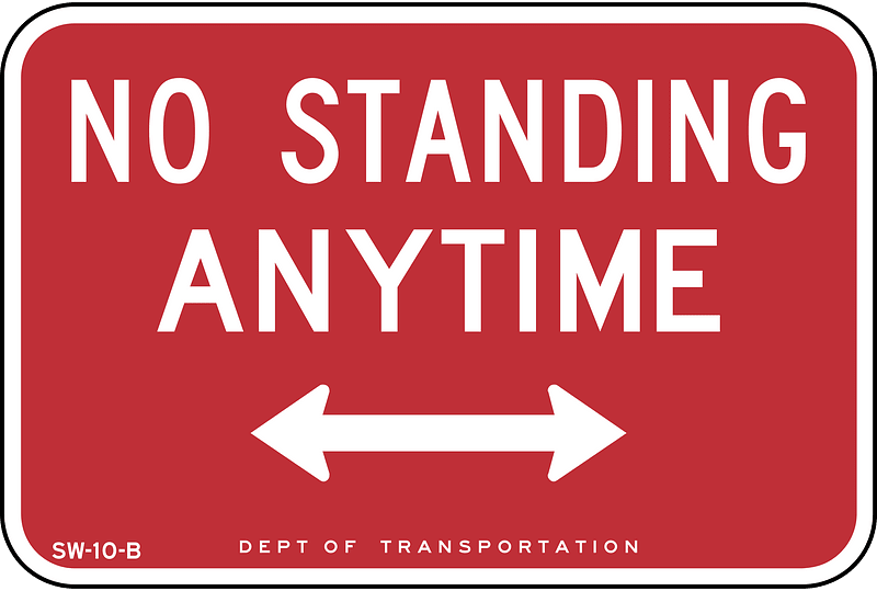 No standing any time, New York City