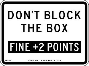 Don't block the box, New York City