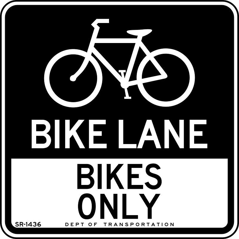 Bike lane, bikes only, New York City