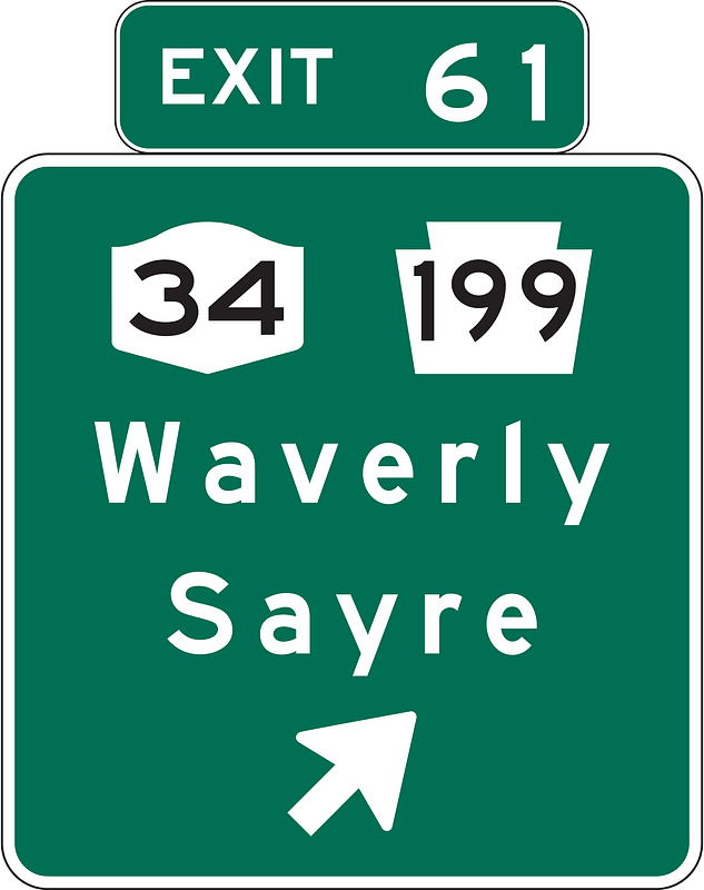 Interchange exit direction, New York State