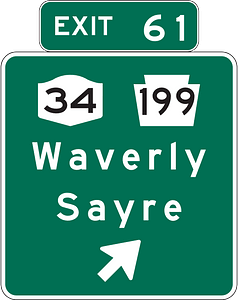 Interchange exit direction, New York State