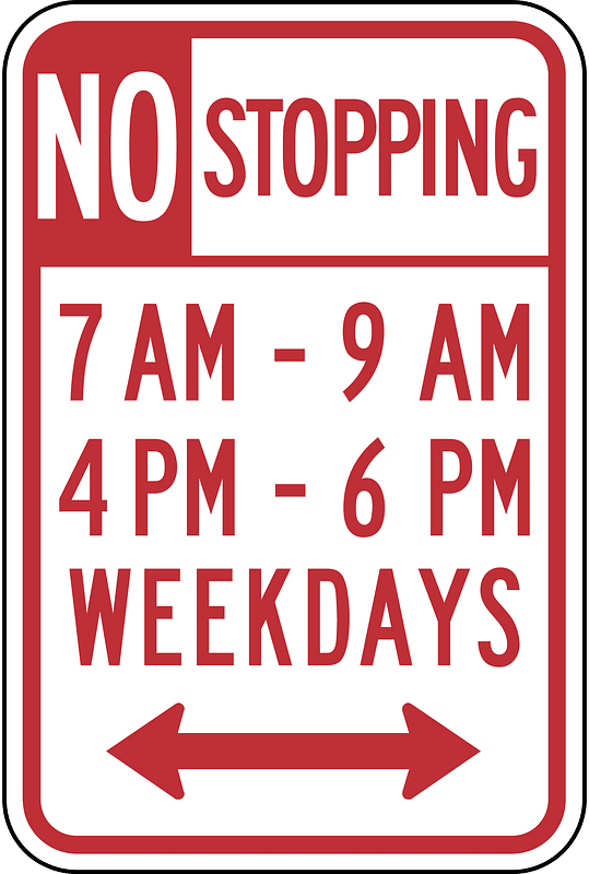 No stopping with time restrictions, New York State