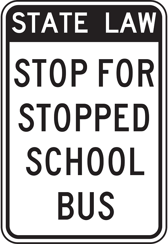 State law stop for stopped school bus, New York