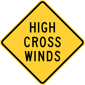 High cross winds, Pennsylvania