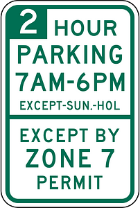 Parking with time and permit restrictions, Seattle