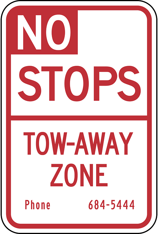 No stops tow away zone, Seattle