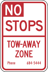 No stops tow away zone, Seattle