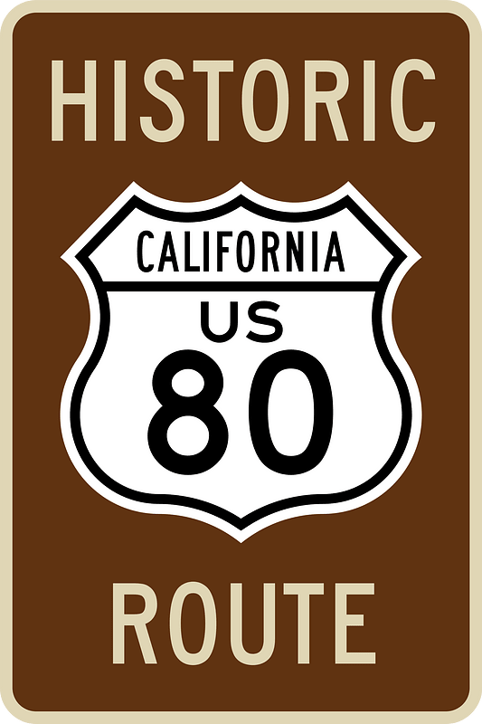Historic Route, U.S. Highway shield, California