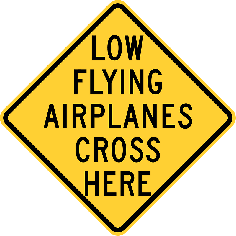 Low flying airplanes cross here, Wisconsin