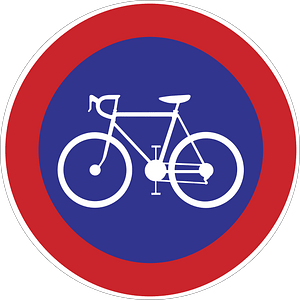 Bicycles only sign in Argentina