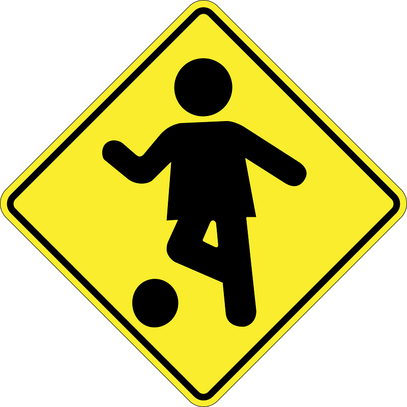 Children / playground ahead sign in Argentina