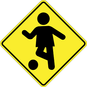 Children / playground ahead sign in Argentina
