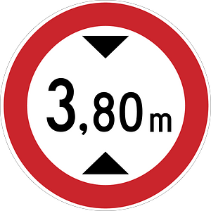 Maximum height sign in Argentina