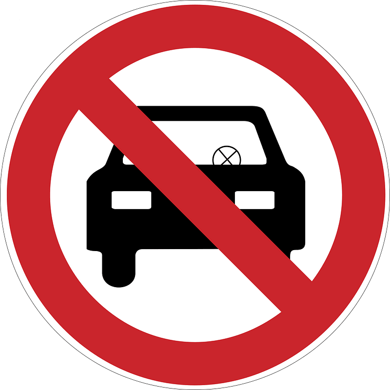 No motor vehicles sign in Argentina
