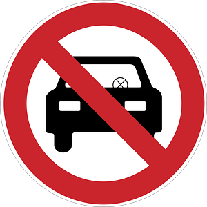 No motor vehicles sign in Argentina