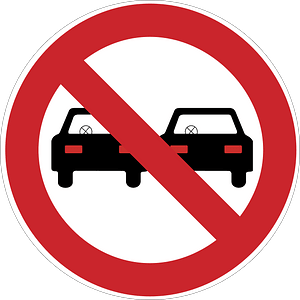 No overtaking sign in Argentina