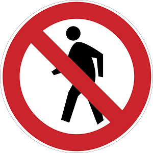 No pedestrians sign in Argentina
