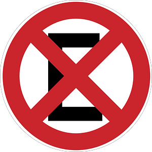 No stopping sign in Argentina