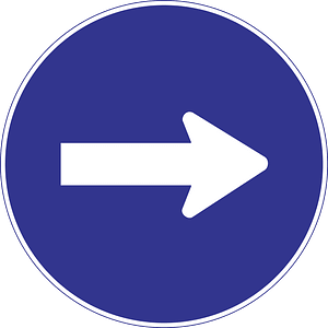 One-waystreet sign in Argentina