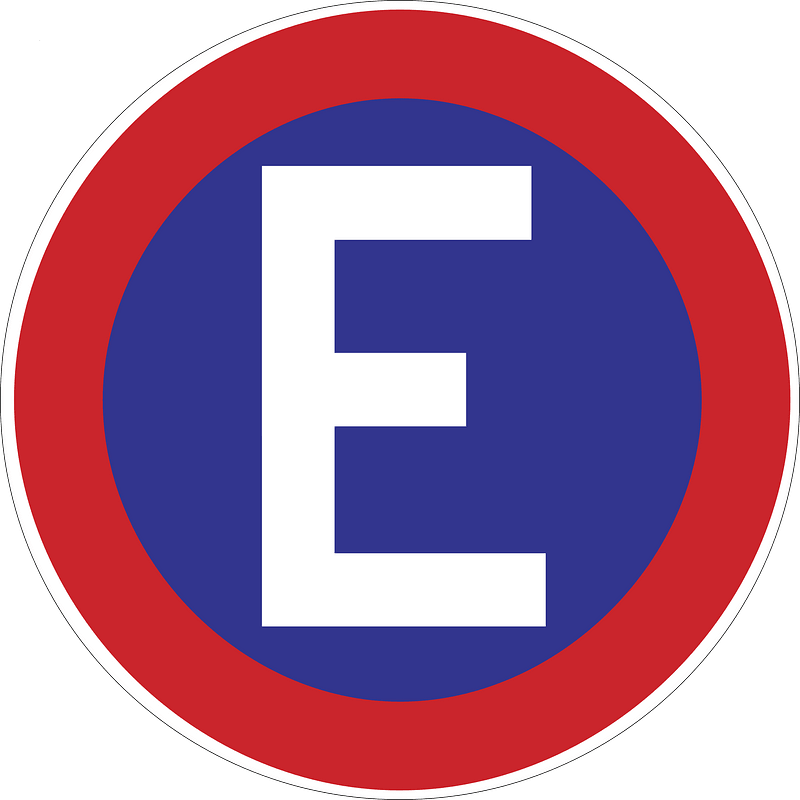 Parking zone sign in Argentina
