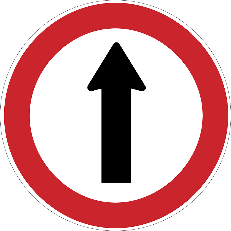 Proceedstraight(no turns) sign in Argentina