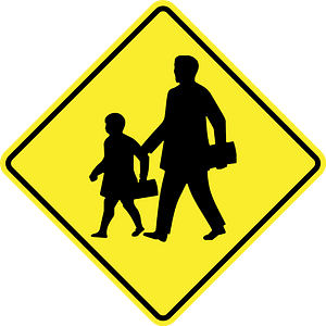 School zone sign in Argentina