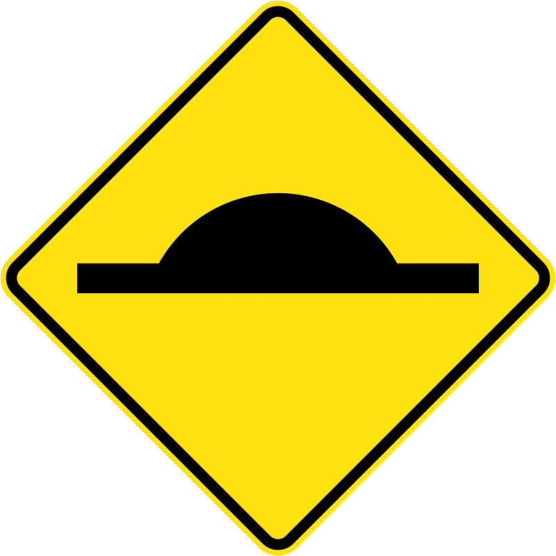 Bump in road sign in Australia