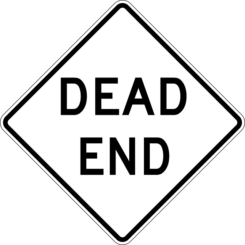 Dead end sign in Australia