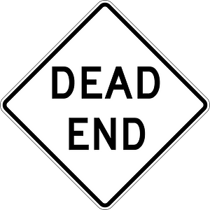 Dead end sign in Australia