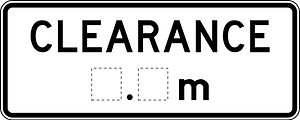Maximum height sign in Australia