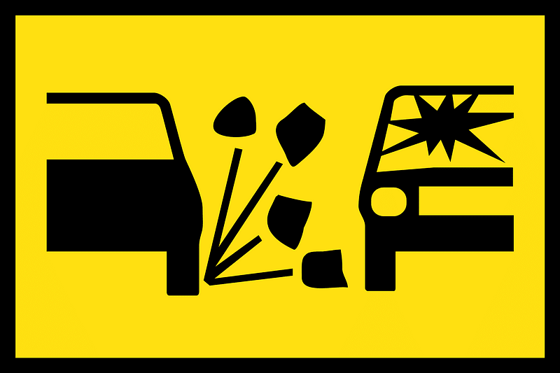 Loose road surface sign in Australia